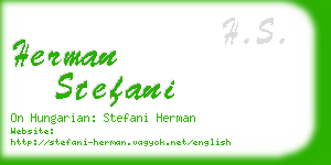 herman stefani business card